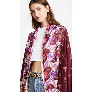 Free People Bali Wrapped in Blooms Shawl Robe